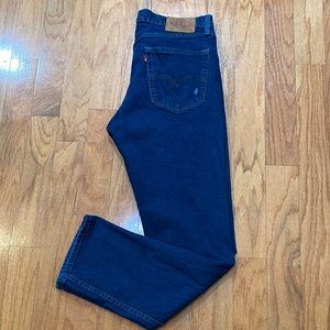 Levi’s 511 tag size 36 x 32 Dark Wash Blue Jeans Slim Fit Tapered Leg Men’s